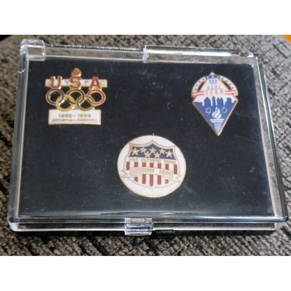 Vintage 1996 USA Olympic Home Team Centennial Pin Set w/ COA Atlanta Athens - Picture 2 of 6